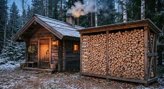Укладка дров в Барвихе, переулок Тенистая, 36